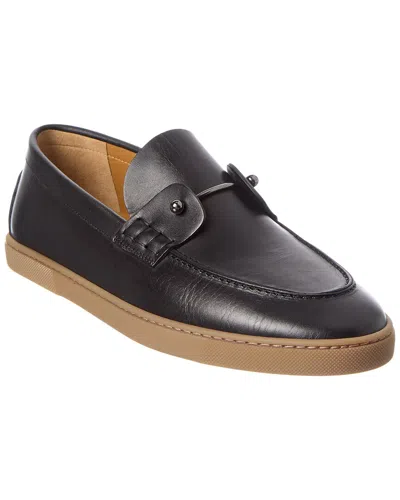 Christian Louboutin Leather Loafer In Blue