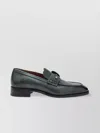 Christian Louboutin Leather Loafer With Buckle Detail And Round Toe In Black