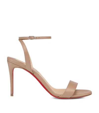 Christian Louboutin Womens Nude Loubigirl 100 Leather Heeled Sandals In Beige
