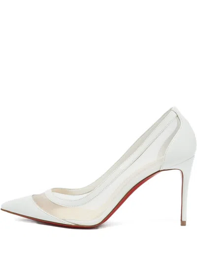 Pre-owned Christian Louboutin Leather Mesh Pumps