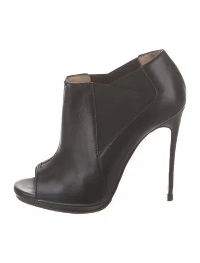 Pre-owned Christian Louboutin Leather Mules In Black