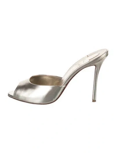 Pre-owned Christian Louboutin Leather Mules In Multicolor
