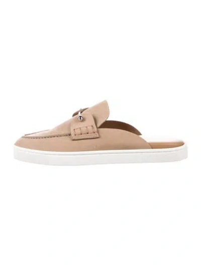 Pre-owned Christian Louboutin Leather Mules In White