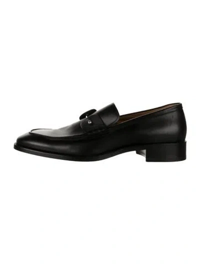 Pre-owned Christian Louboutin Leather Oxfords In Black