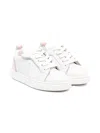 Christian Louboutin Leather Panelled Lace-up Sneakers In White