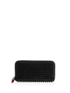 CHRISTIAN LOUBOUTIN LEATHER PANETTONE WALLET WITH SPIKES
