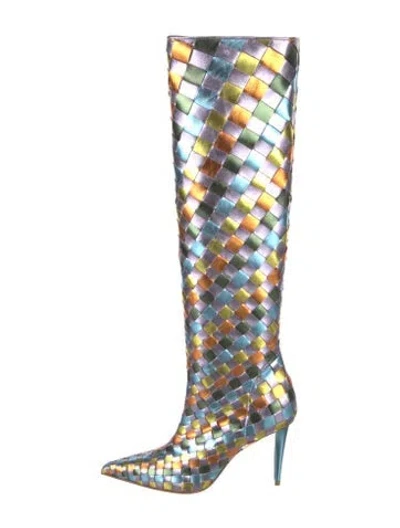Pre-owned Christian Louboutin Leather Patterned Boots W/ Tags