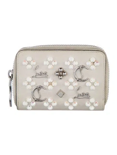 Pre-owned Christian Louboutin Leather Patterned Wallet In Neutral