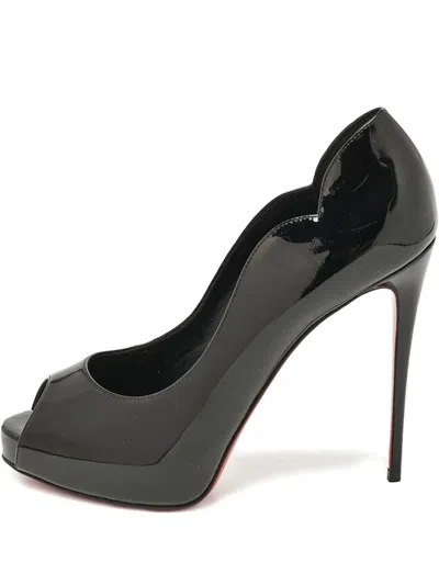 Pre-owned Christian Louboutin Leather Peep-toe Pumps