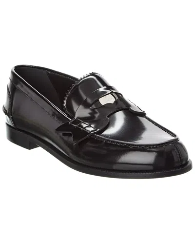 Christian Louboutin Leather Penny Loafer In Black