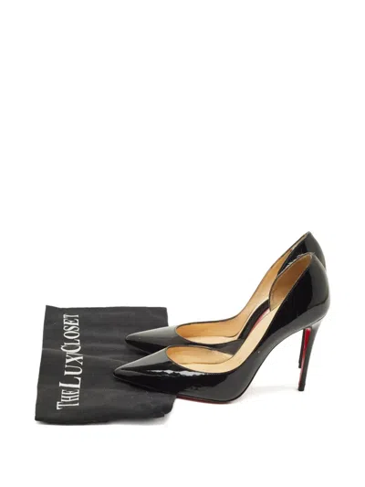 Pre-owned Christian Louboutin Leather Pointed Pumps In Black