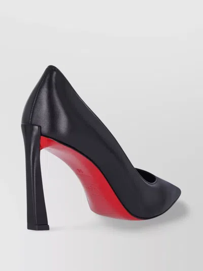 Christian Louboutin Leather Pointed Toe Sole Pumps In Black