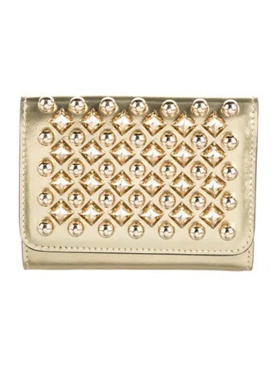 Pre-owned Christian Louboutin Leather Printed Compact Wallet