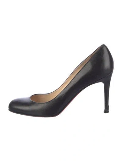 Pre-owned Christian Louboutin Leather Pumps In Black