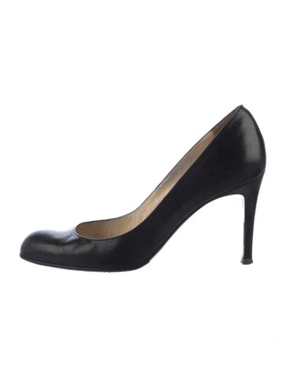 Pre-owned Christian Louboutin Leather Pumps In Black