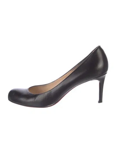 Pre-owned Christian Louboutin Leather Pumps In Black