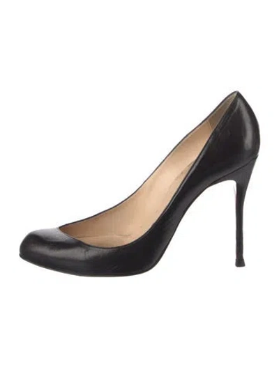 Pre-owned Christian Louboutin Leather Pumps In Black