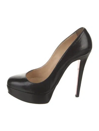 Pre-owned Christian Louboutin Leather Pumps In Black