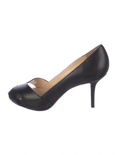 Pre-owned Christian Louboutin Leather Pumps In Black