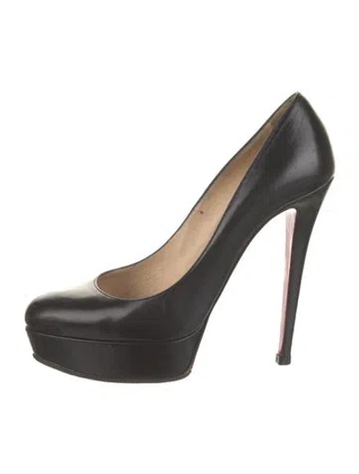 Pre-owned Christian Louboutin Leather Pumps In Black