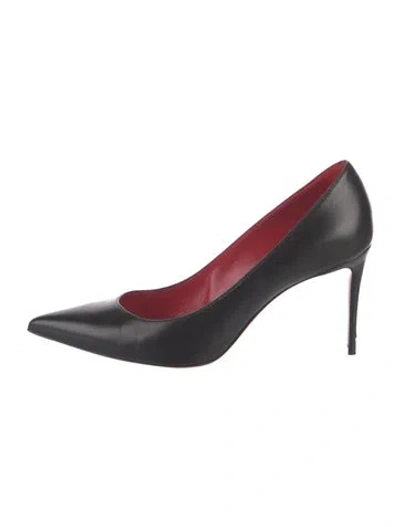 Pre-owned Christian Louboutin Leather Pumps In Black