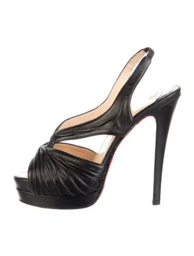 Pre-owned Christian Louboutin Leather Pumps In Black