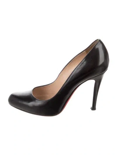 Pre-owned Christian Louboutin Leather Pumps In Black
