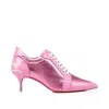 Christian Louboutin Multicolor Calfskin Lace-up In Pink