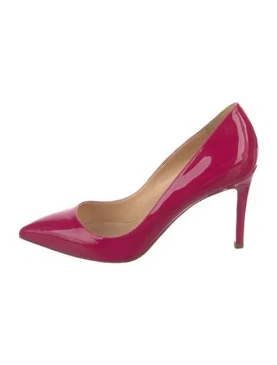 Pre-owned Christian Louboutin Leather Pumps In Purple