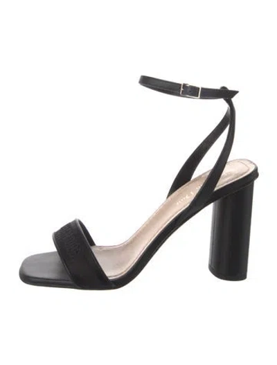 Pre-owned Christian Louboutin Leather Sandals In Black