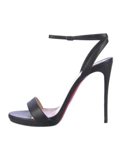 Pre-owned Christian Louboutin Leather Sandals In Black