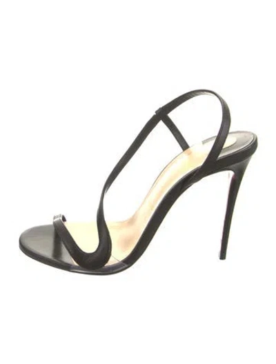 Pre-owned Christian Louboutin Leather Sandals In Black