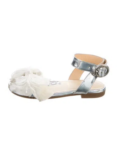 Pre-owned Christian Louboutin Kids' Leather Sandals In Silver
