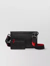 Christian Louboutin Funky Studded Leather Messenger Bag In Black