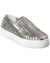 Christian Louboutin Leather Slip-on Sneaker In Grey