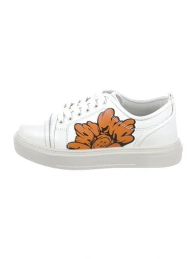Pre-owned Christian Louboutin Leather Sneakers In White