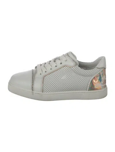 Pre-owned Christian Louboutin Leather Sneakers In White