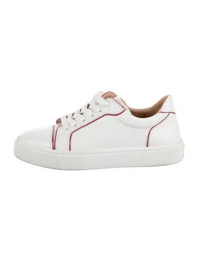 Pre-owned Christian Louboutin Leather Sneakers In White