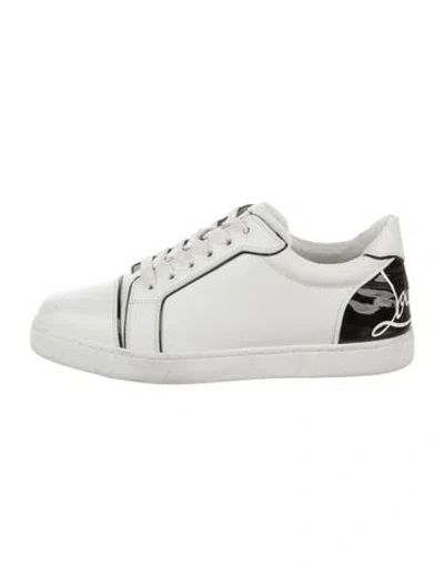 Pre-owned Christian Louboutin Leather Sneakers In White