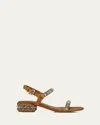 Christian Louboutin Pyraclou Embellished Heeled Sandals 30 In Terra