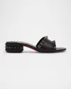 Christian Louboutin Pyraclou Embellished Heeled Mules 30 In Black