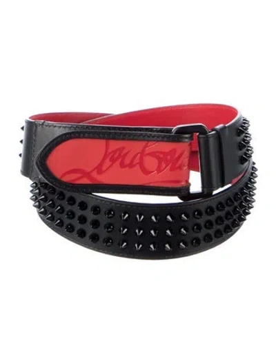 Pre-owned Christian Louboutin Leather Studded Accents Belt In Multi