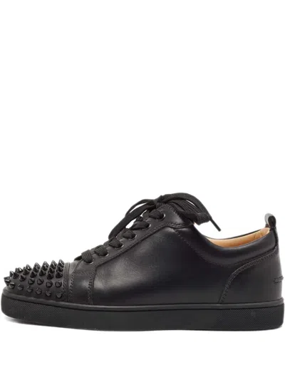 Pre-owned Christian Louboutin Leather Studded Sneakers