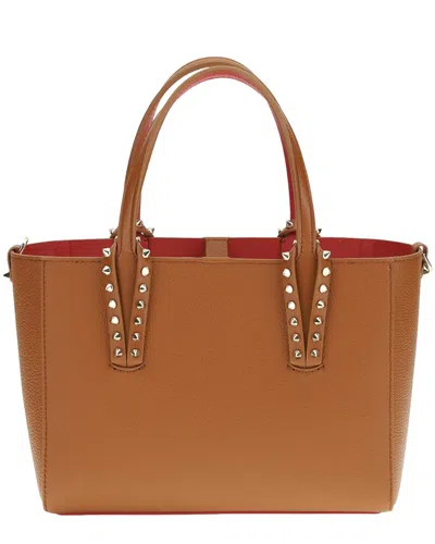Christian Louboutin Leather Tote In Brown