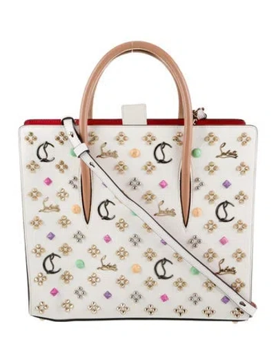 Pre-owned Christian Louboutin Leather Tote In Neutral