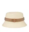 Christian Louboutin Leather-trim Studded Bucket Hat