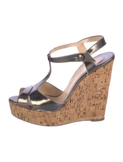 Pre-owned Christian Louboutin Leather T-strap Pumps