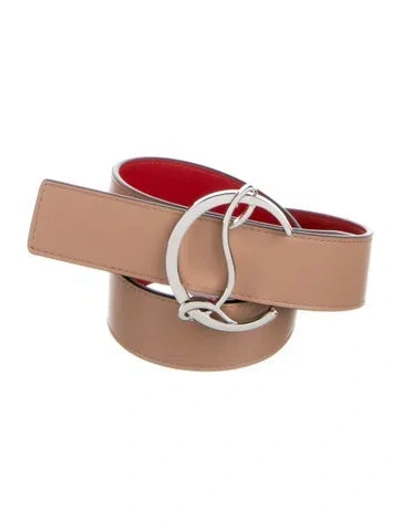 Pre-owned Christian Louboutin Leather Waist Belt In Neutral