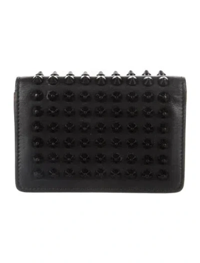 Pre-owned Christian Louboutin Leather Wallet In Black