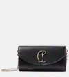 Christian Louboutin Loubi54 Leather Chain Wallet In Black